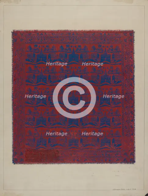 Coverlet, 1938. Creator: J. Howard Iams.