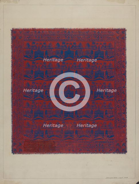 Coverlet, 1938. Creator: J. Howard Iams.
