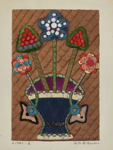 Coverlet (Applique) Quilt, c. 1936. Creator: Ruth M Barnes