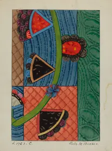 Coverlet (Applique Quilt), c. 1936. Creator: Ruth M Barnes