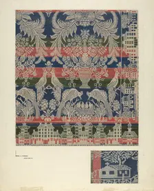 Coverlet, "Boston Town", c. 1940. Creator: Byron Dingman