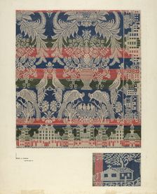 Coverlet, "Boston Town", c. 1940. Creator: Byron Dingman