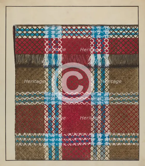 Coverlet (Blanket), c. 1936. Creator: Ralph Atkinson.