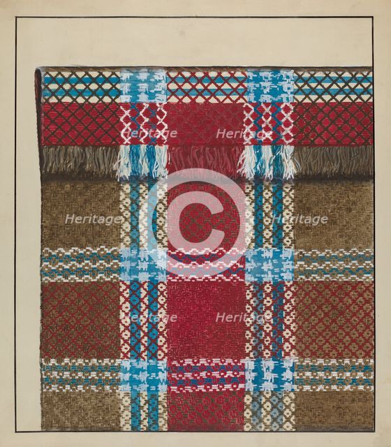 Coverlet (Blanket), c. 1936. Creator: Ralph Atkinson.