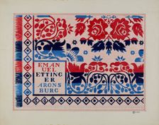 Coverlet, c. 1936. Creator: Cornelius Christoffels