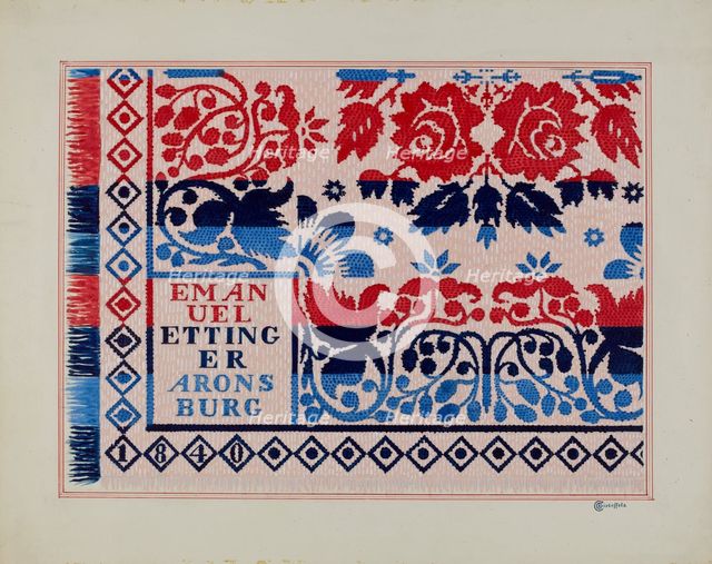 Coverlet, c. 1936. Creator: Cornelius Christoffels.