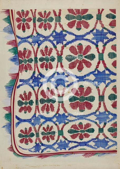 Coverlet, c. 1936. Creator: Cornelius Frazier.
