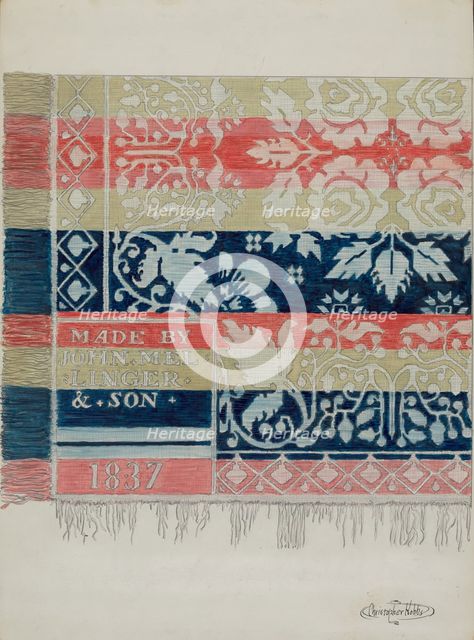 Coverlet, c. 1936. Creator: Christopher Hobbs.