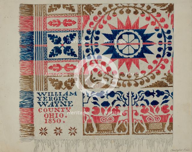 Coverlet, c. 1936. Creator: Christopher Hobbs.