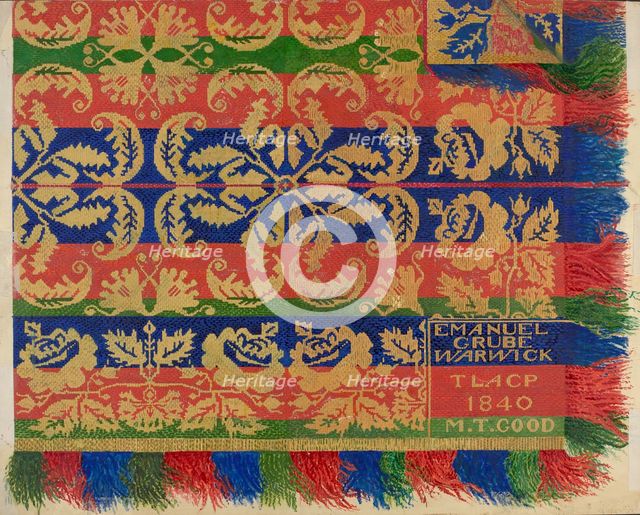 Coverlet, c. 1936. Creator: Albert Eyth.