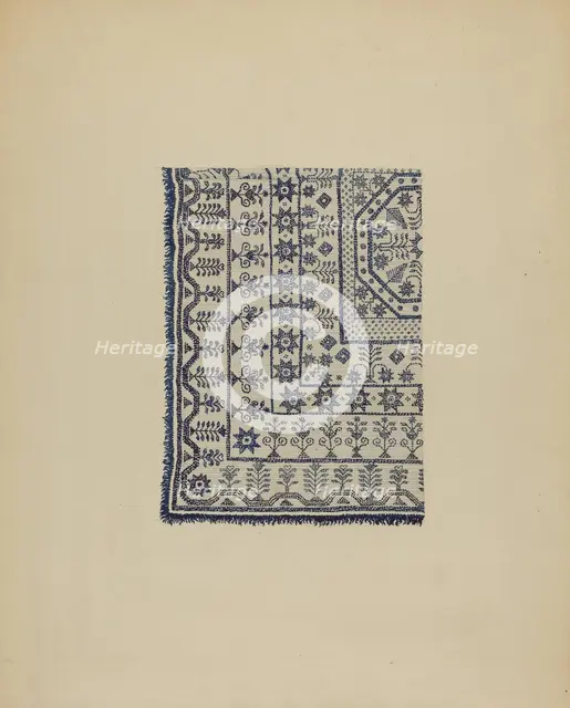 Coverlet, c. 1936. Creator: Jules Lefevere.