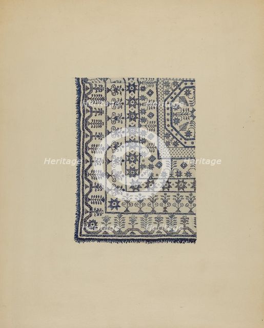 Coverlet, c. 1936. Creator: Jules Lefevere.