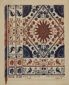 Coverlet, c. 1936. Creator: Robert Stewart