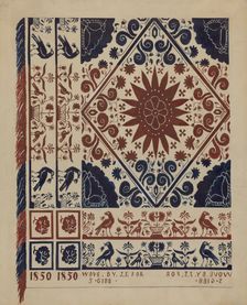 Coverlet, c. 1936. Creator: Robert Stewart