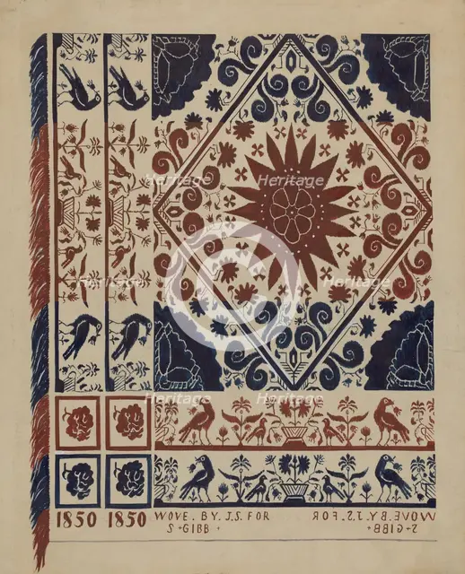Coverlet, c. 1936. Creator: Robert Stewart.