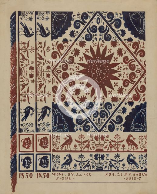 Coverlet, c. 1936. Creator: Robert Stewart.