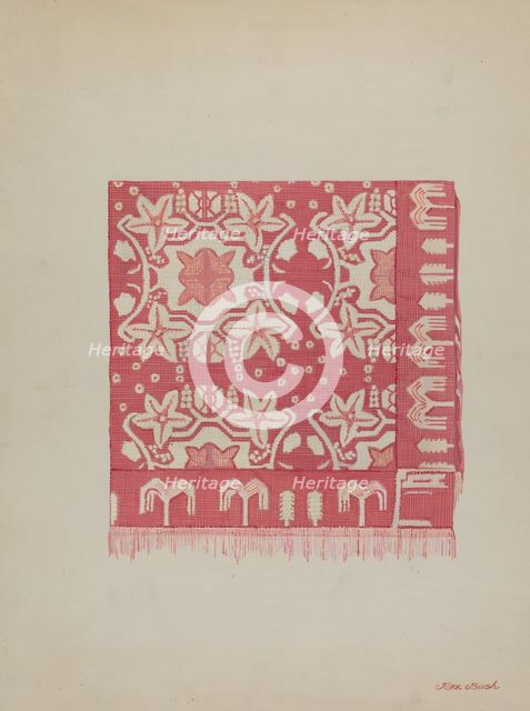 Coverlet, c. 1936. Creator: Rex F Bush.