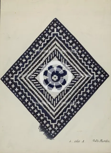 Coverlet, c. 1936. Creator: Ruth M. Barnes.