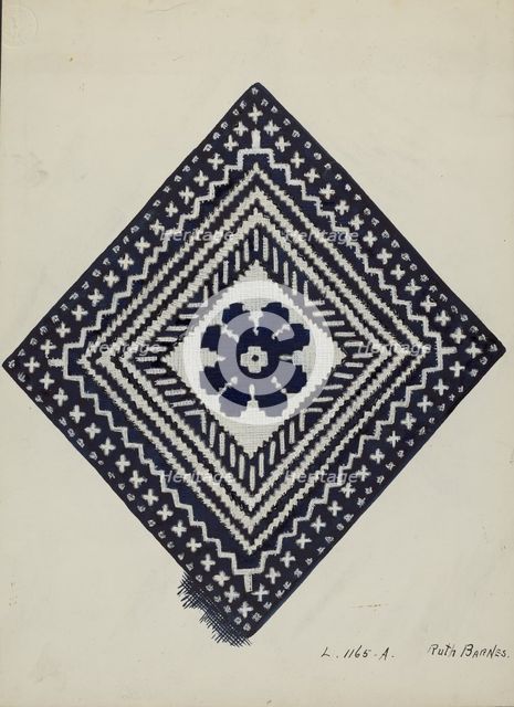 Coverlet, c. 1936. Creator: Ruth M. Barnes.