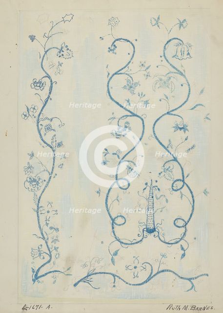 Coverlet, c. 1936. Creator: Ruth M. Barnes.