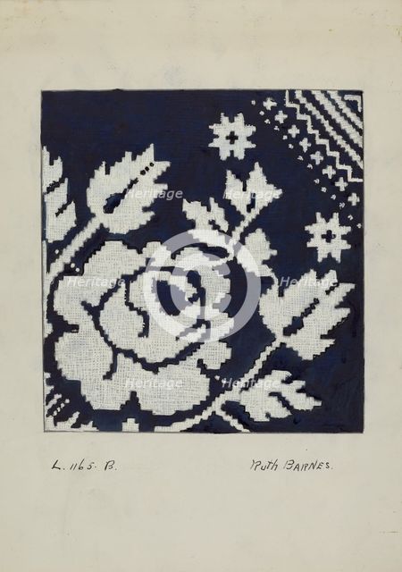 Coverlet, c. 1936. Creator: Ruth M. Barnes.