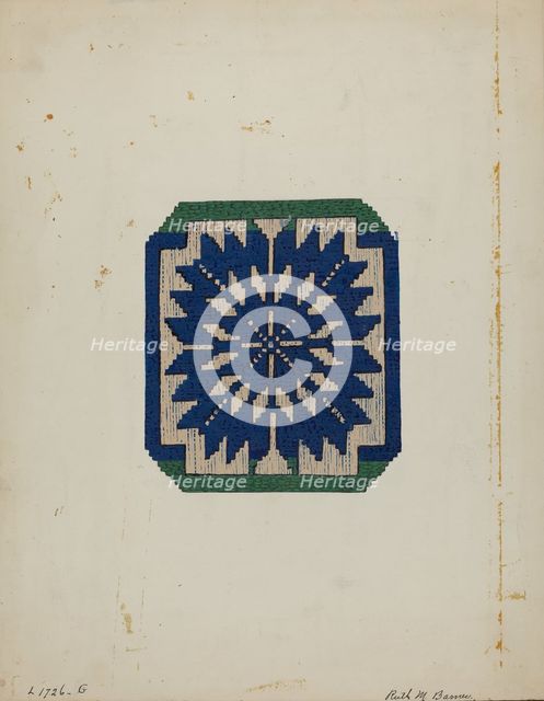 Coverlet, c. 1936. Creator: Ruth M. Barnes.