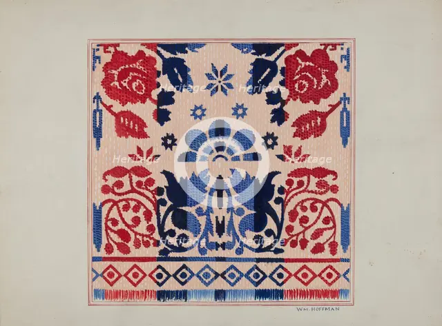 Coverlet, c. 1936. Creator: William Hoffman.