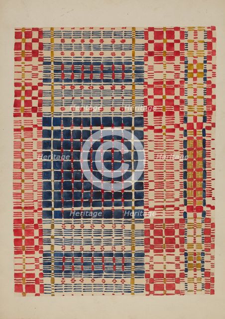 Coverlet, c. 1936. Creator: William Kerby.