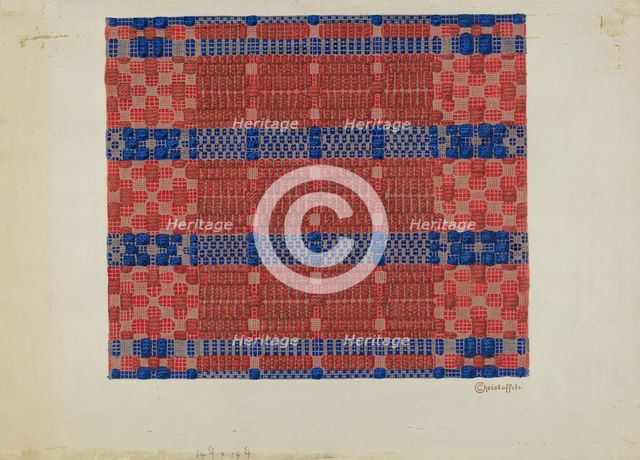 Coverlet, c. 1937. Creator: Cornelius Christoffels.