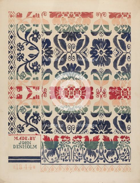 Coverlet, c. 1937. Creator: Dorothy Posten.