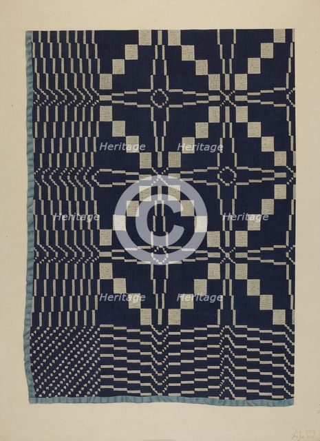 Coverlet, c. 1937. Creator: Edward White.