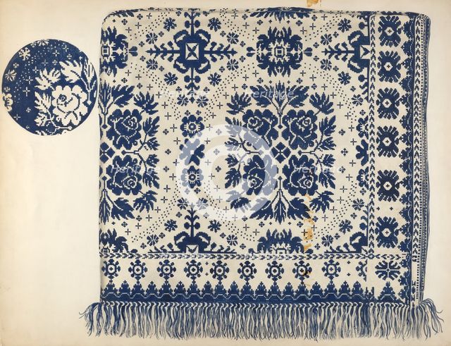 Coverlet, c. 1937. Creator: Eva Wilson.