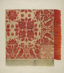 Coverlet, c. 1937. Creator: Harry Jennings