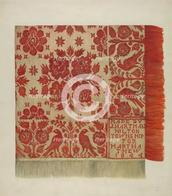 Coverlet, c. 1937. Creator: Harry Jennings.