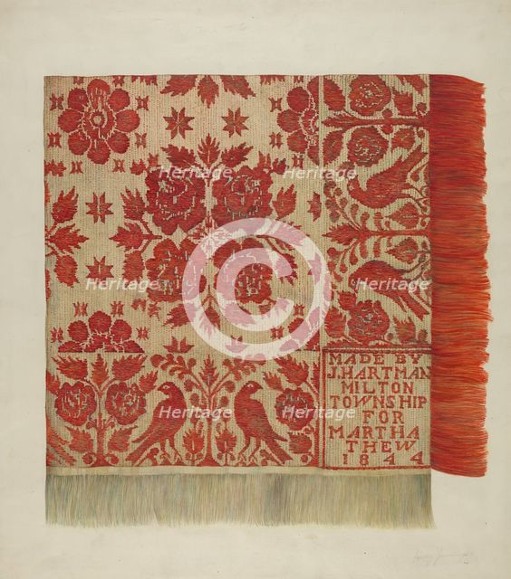 Coverlet, c. 1937. Creator: Harry Jennings.