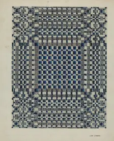 Coverlet, c. 1937. Creator: Lon Cronk