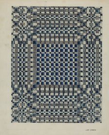 Coverlet, c. 1937. Creator: Lon Cronk
