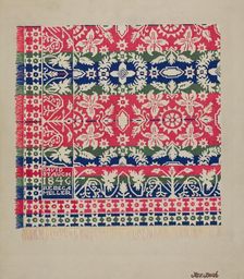 Coverlet, c. 1937. Creator: Rex F Bush