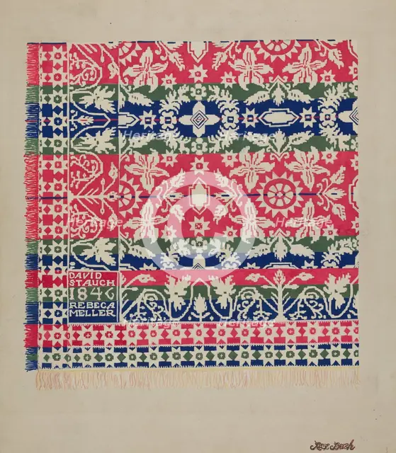 Coverlet, c. 1937. Creator: Rex F Bush.