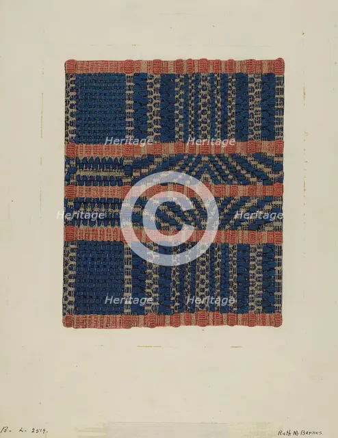 Coverlet, c. 1937. Creator: Ruth M. Barnes.