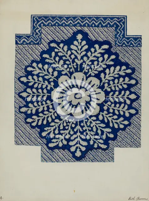 Coverlet, c. 1937. Creator: Ruth M. Barnes.