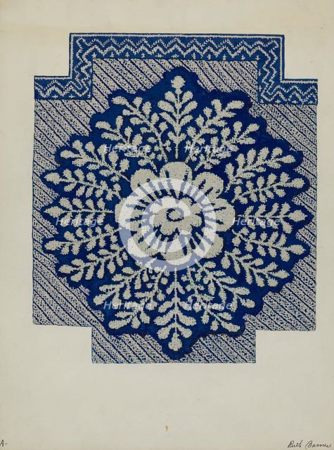 Coverlet, c. 1937. Creator: Ruth M. Barnes.