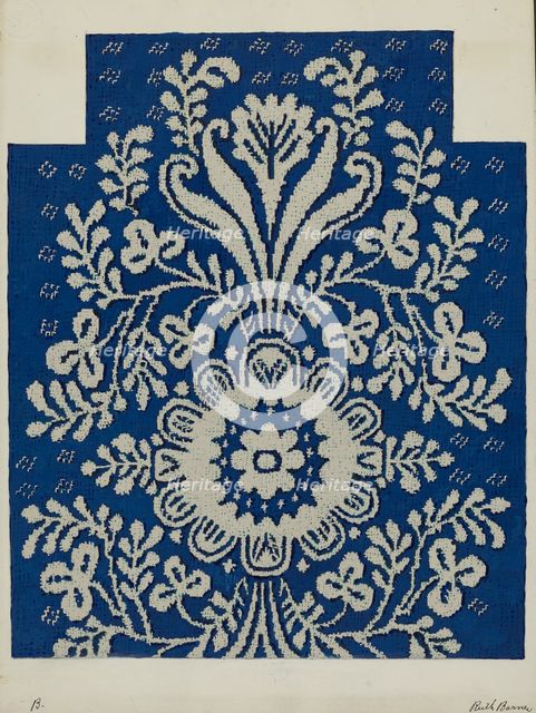 Coverlet, c. 1937. Creator: Ruth M. Barnes.