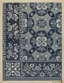 Coverlet, c. 1937. Creator: William McAuley