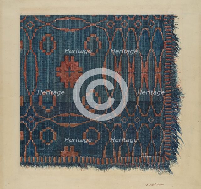 Coverlet, c. 1938. Creator: Charles Goodwin.