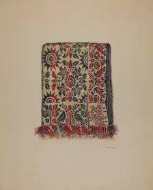 Coverlet, c. 1938. Creator: Eva Wilson