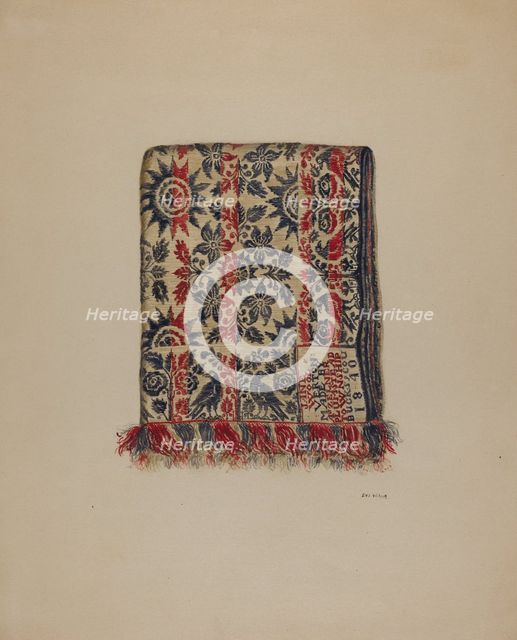 Coverlet, c. 1938. Creator: Eva Wilson.