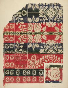 Coverlet, c. 1939. Creator: Eva Wilson