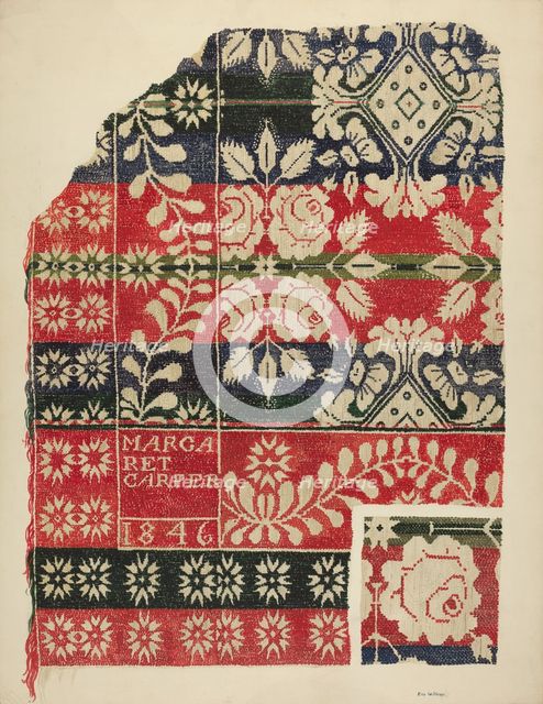 Coverlet, c. 1939. Creator: Eva Wilson.