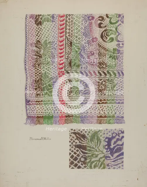 Coverlet, c. 1939. Creator: Florence Milto.